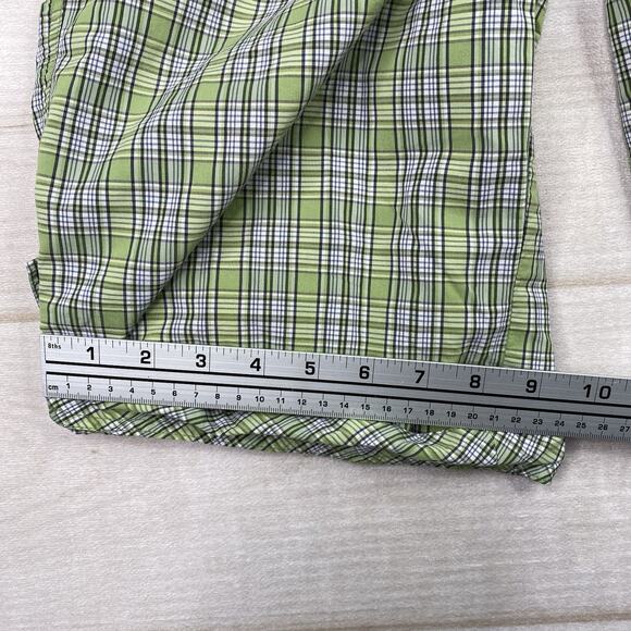 Lole Bermuda Shorts Womens 10 Green Plaid Roll Up Leg Stretch Water Resistant - Picture 5 of 11